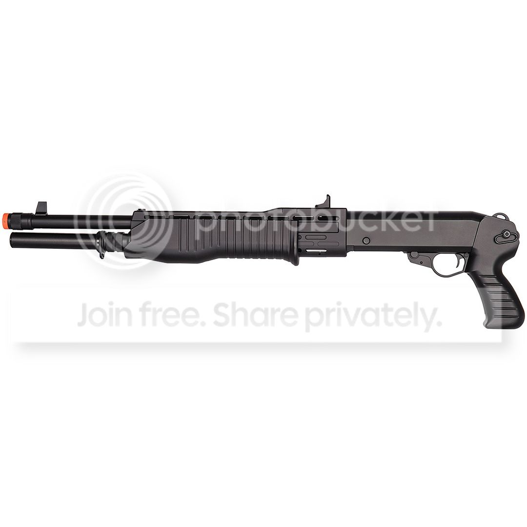 TRISHOT SPAS 12 SHOOTS 3 BBs SPRING AIRSOFT PUMP SHOTGUN RIFLE GUN w